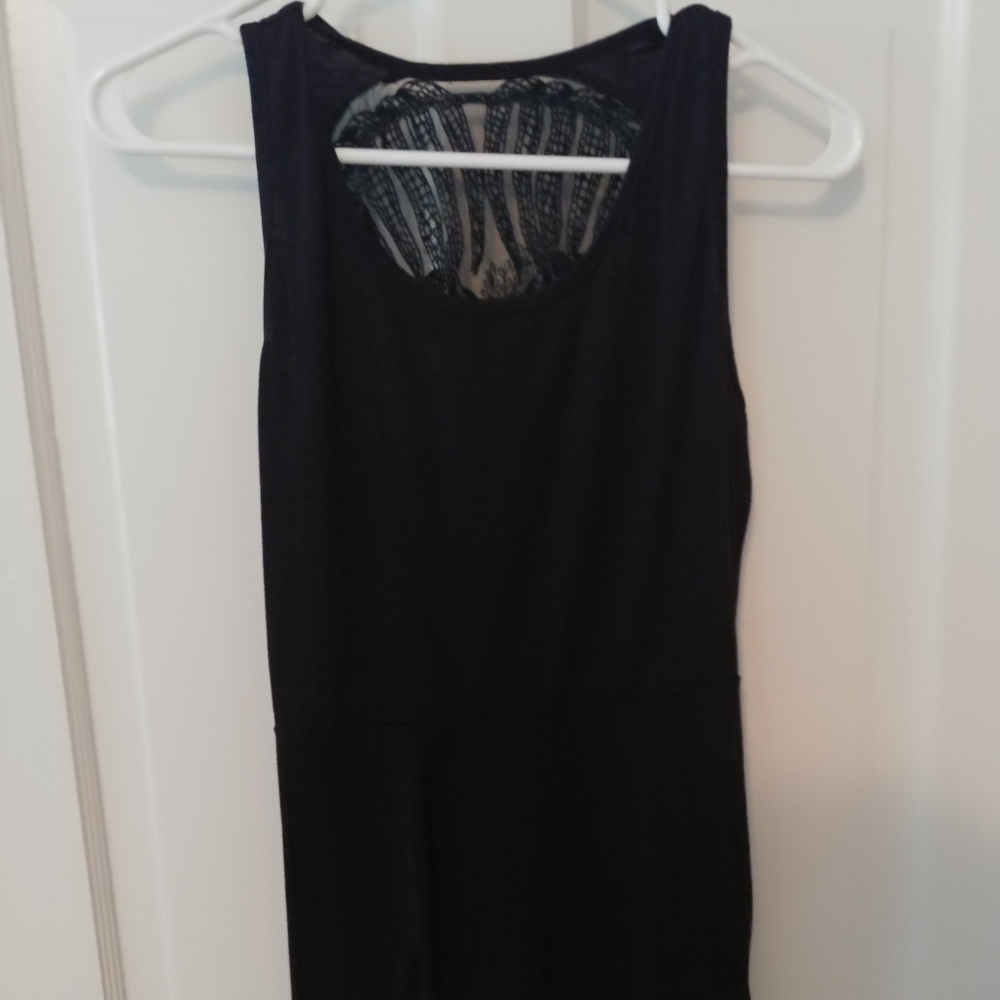 Black dress with skull applique